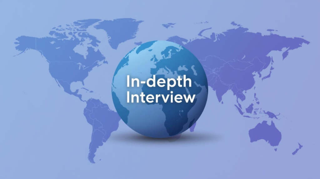 日本語でデプスインタビュー、英語では？